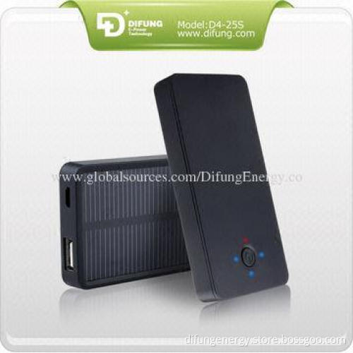 Our Factory Patent Design 2,500mAh Portable Solar Chargers, Mini Solar System with Mobile Charger